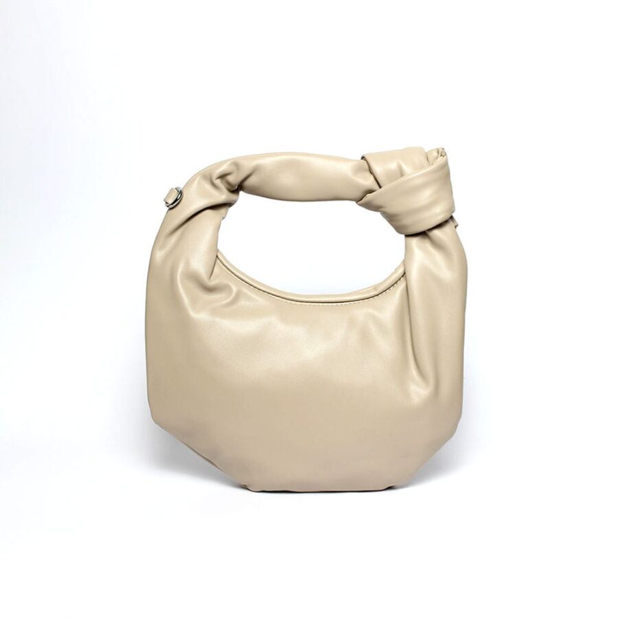 borsa beige con nodo karila