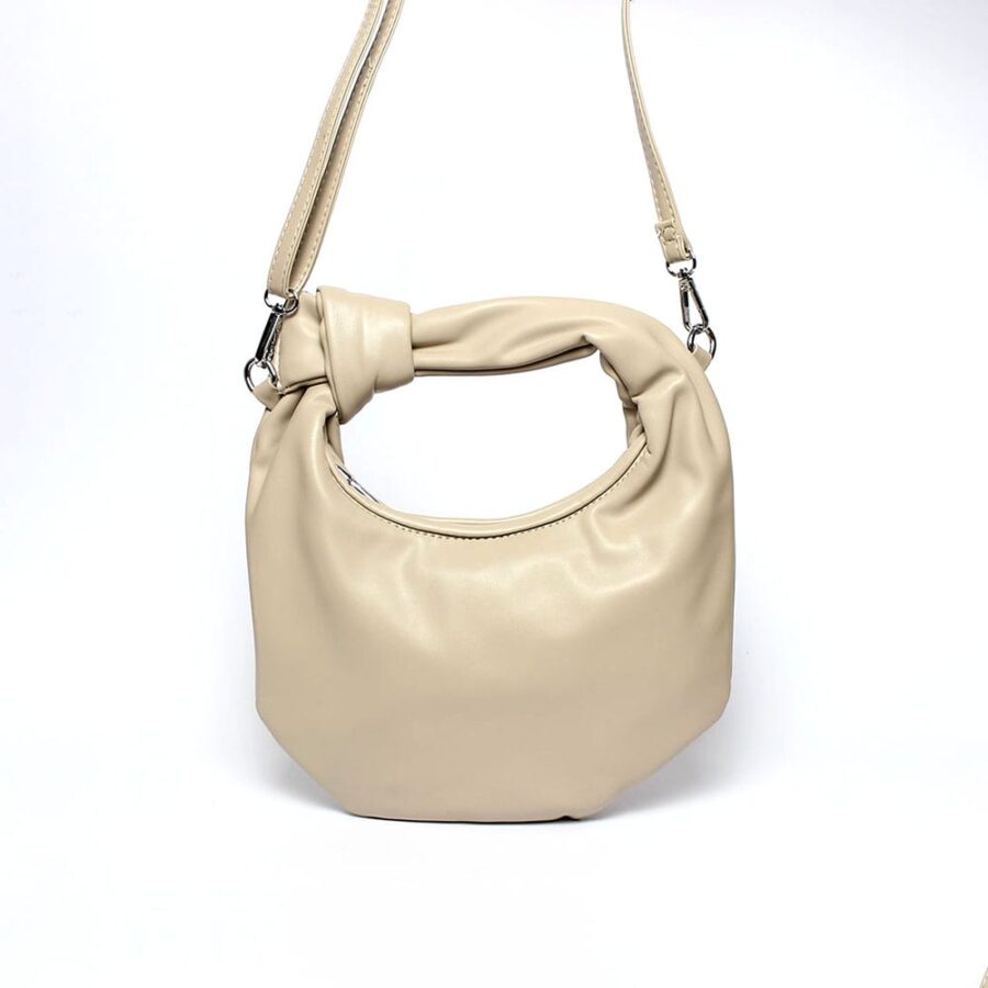 borsa beige con nodo karila