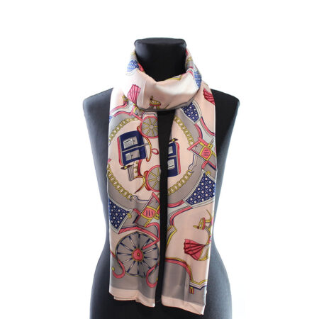 FOULARD SETA RETTANGOLARE GRIGIO