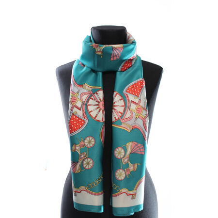 FOULARD SETA RETTANGOLARE VERDE