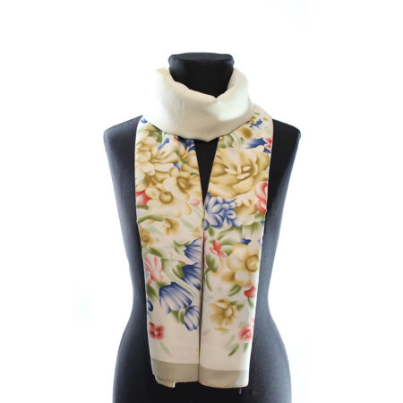 FOULARD SETA RETTANGOLARE BIANCO