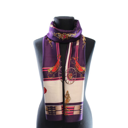 FOULARD SETA RETTANGOLARE VIOLA