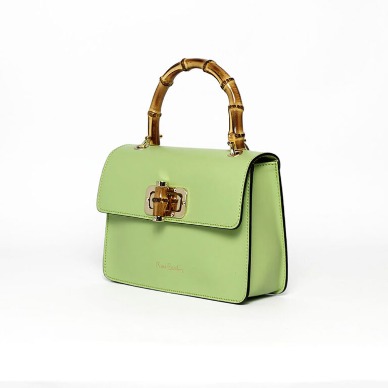 borsa vera pelle Pierre Cardin verde Karila