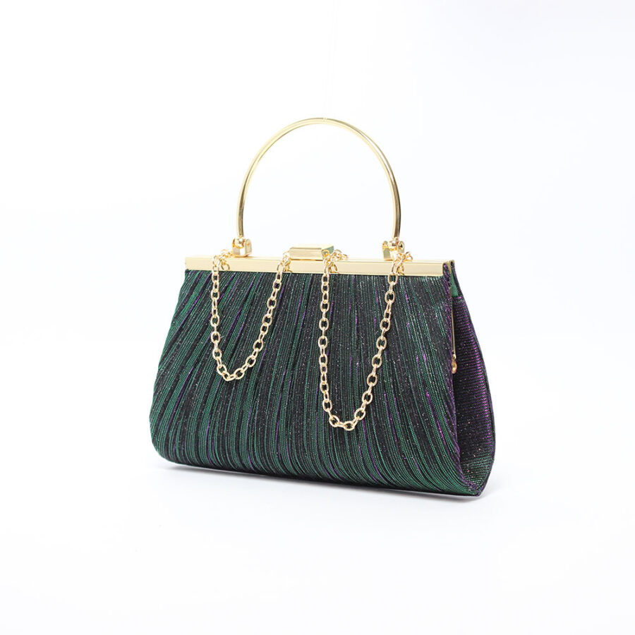 CLUTCH ELEGANTE VERDE E VIOLA KARILA