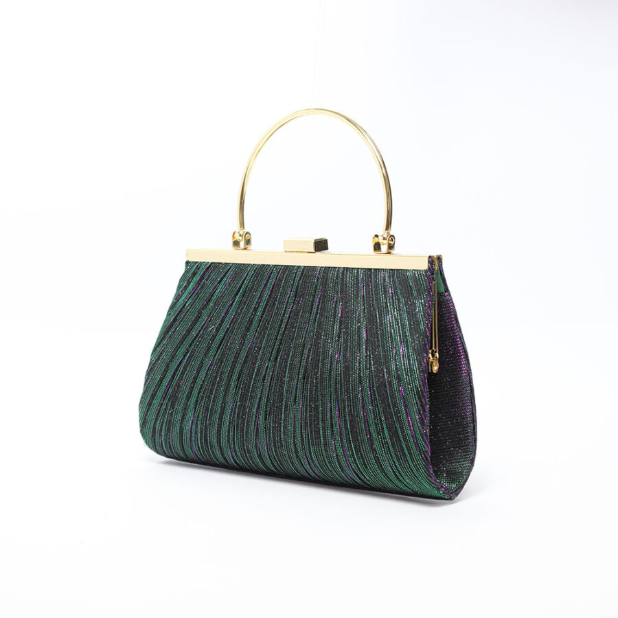 CLUTCH ELEGANTE VERDE E VIOLA KARILA