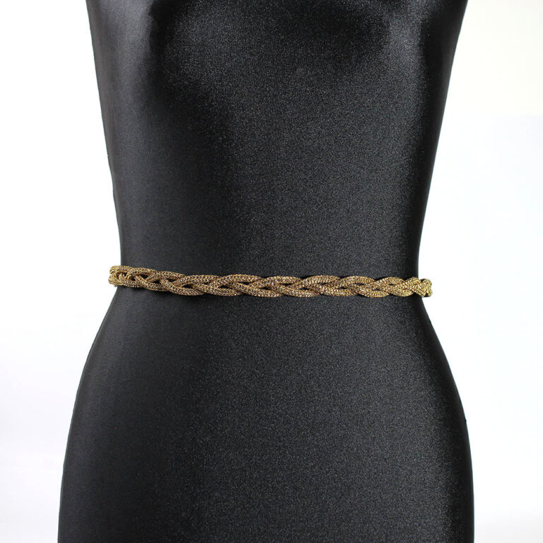 Cintura gioiello elegante intrecciata oro Karila