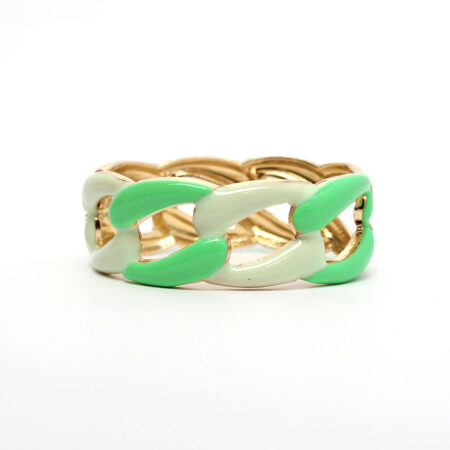 bracciale catena rigida verde Karila