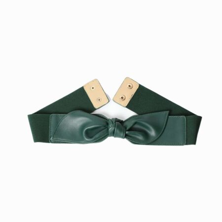 Cintura verde elastica con fiocco Karila