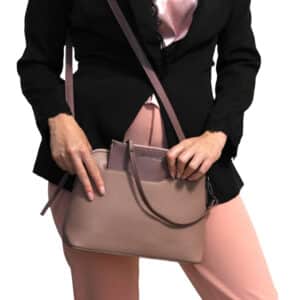 Borsetta rosa pierre cardin con pochette Karila