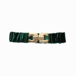 cintura verde elastica in velluto Karila