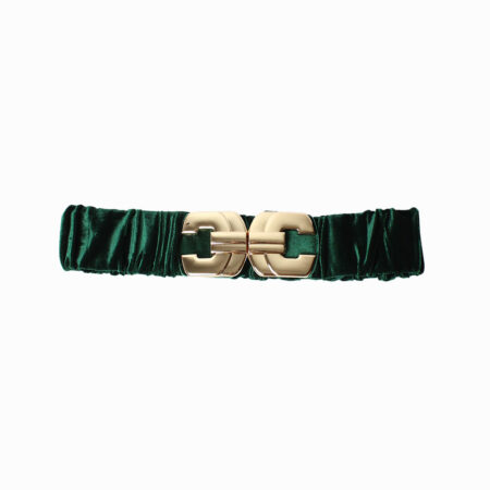 cintura verde elastica in velluto Karila