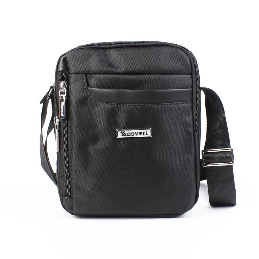 Borsello nero Coveri con tasche