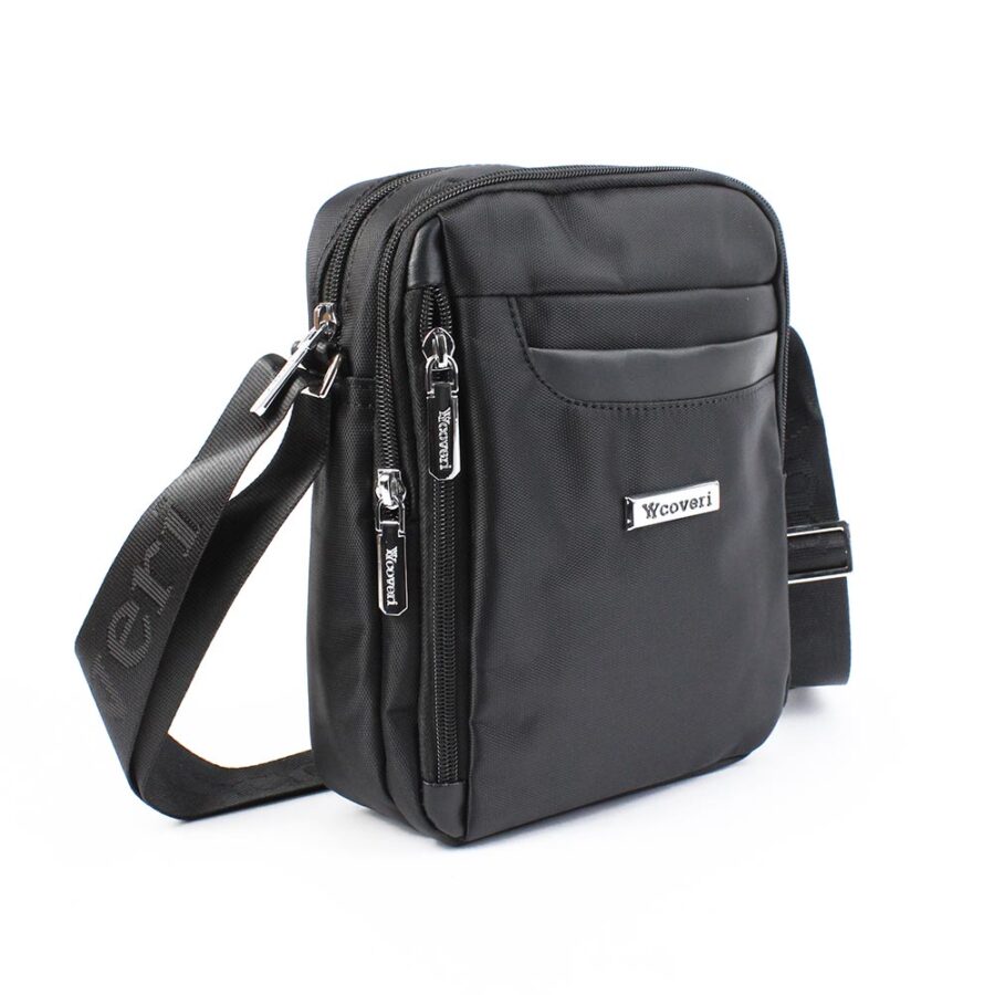 Borsello nero Coveri con tasche