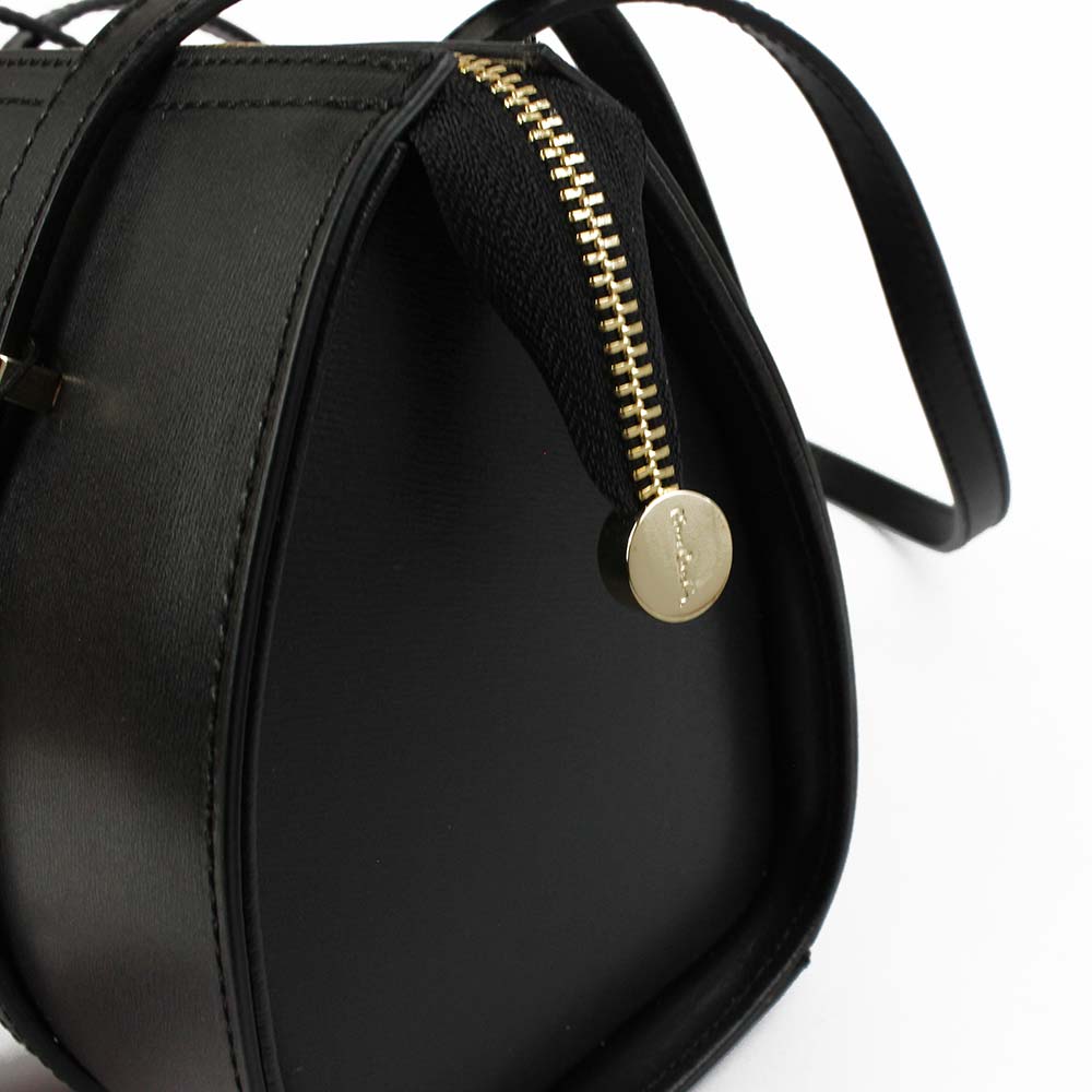 Borsa nera a bauletto Pierre Cardin da spalla