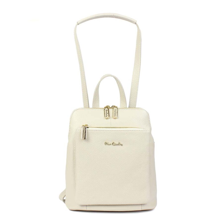 Zainetto borsa Pierre Cardin beige in pelle dollaro