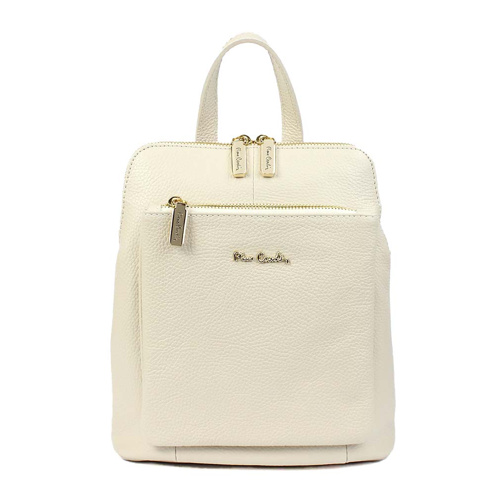 Zainetto borsa Pierre Cardin beige in pelle dollaro