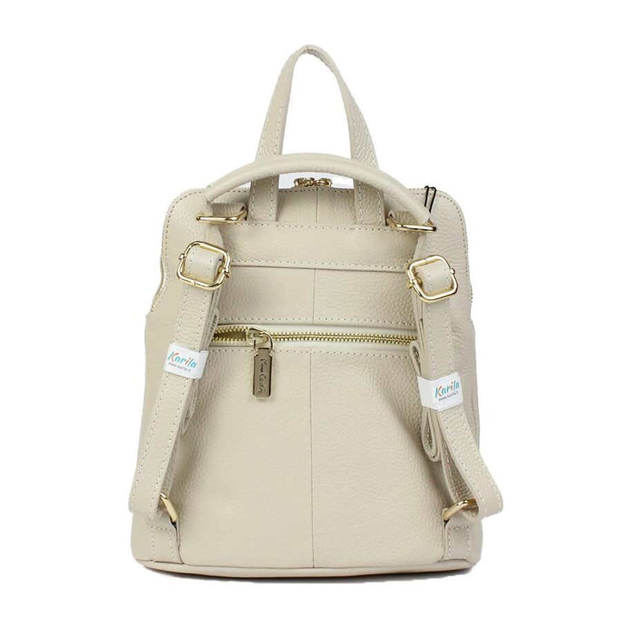 Zainetto borsa Pierre Cardin beige in pelle dollaro