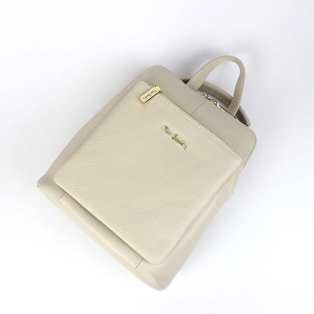 Zainetto borsa Pierre Cardin beige in pelle dollaro