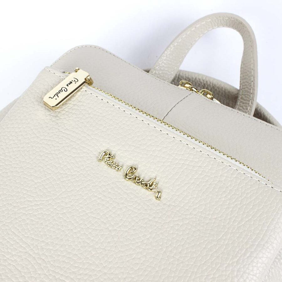 Zainetto borsa Pierre Cardin beige in pelle dollaro