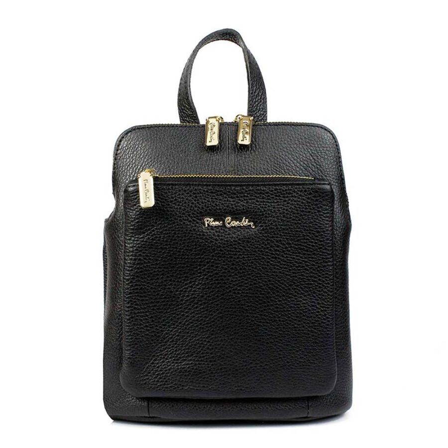 Zainetto borsa Pierre Cardin nero in pelle dollaro