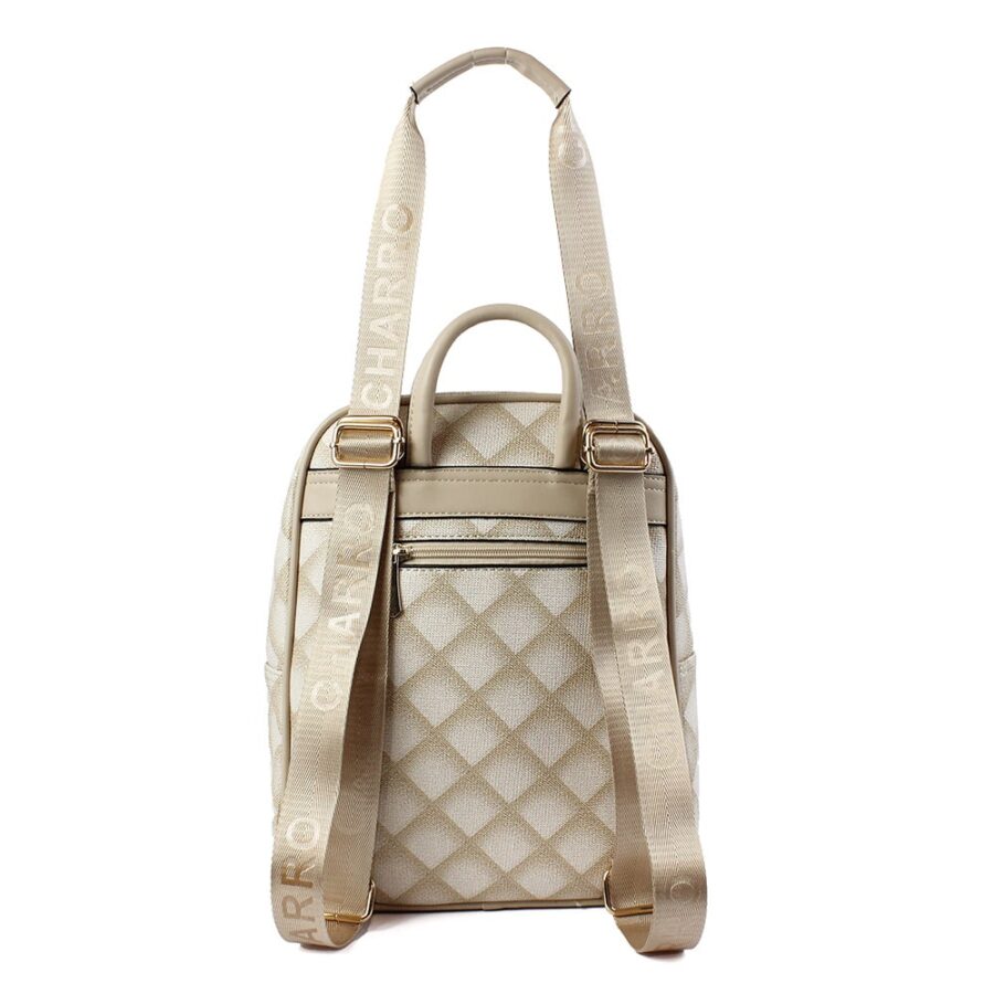 Zaino borsa beige Charro con tasche