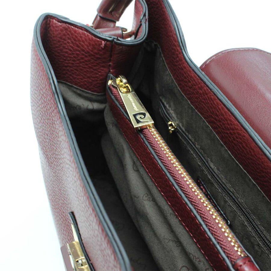 Borsa Pierre Cardin bordeaux tre scomparti Trinity