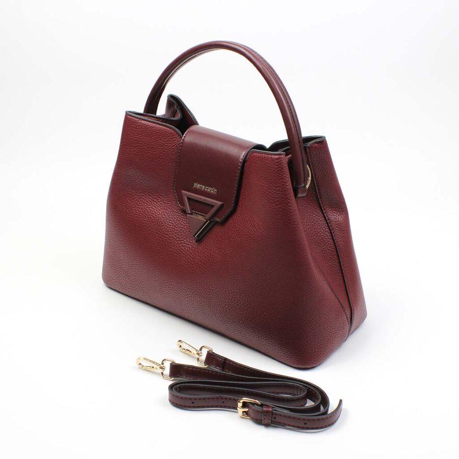 Borsa Pierre Cardin bordeaux tre scomparti Trinity