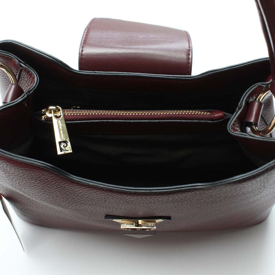 Borsa Pierre Cardin bordeaux tre scomparti Trinity