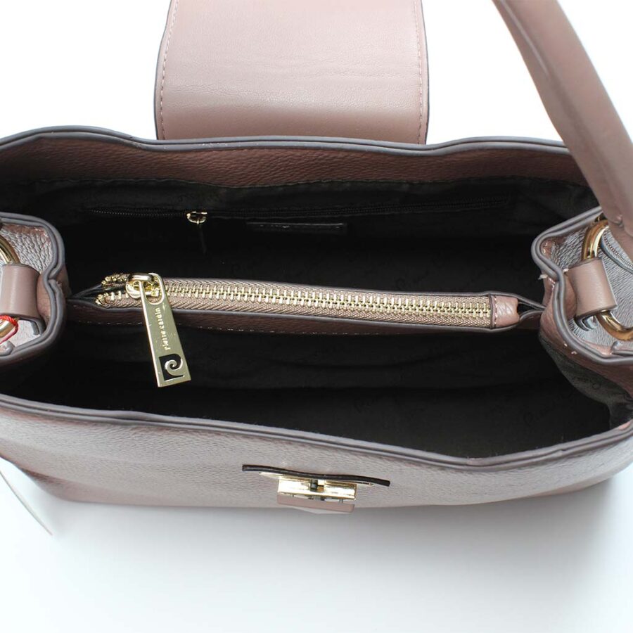 Borsa Pierre Cardin rosa tre scomparti Trinity