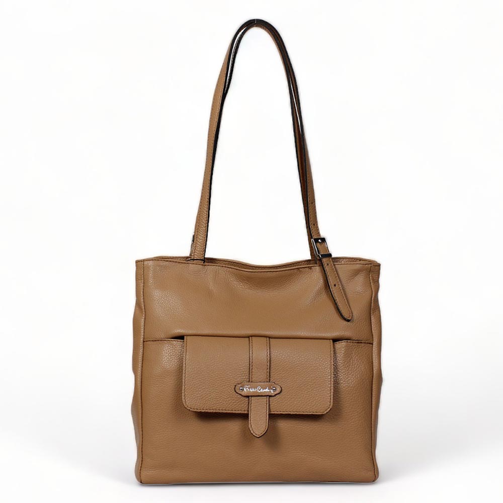 BORSA IN PELLE BEIGE A SPALLA PIERRE CARDIN