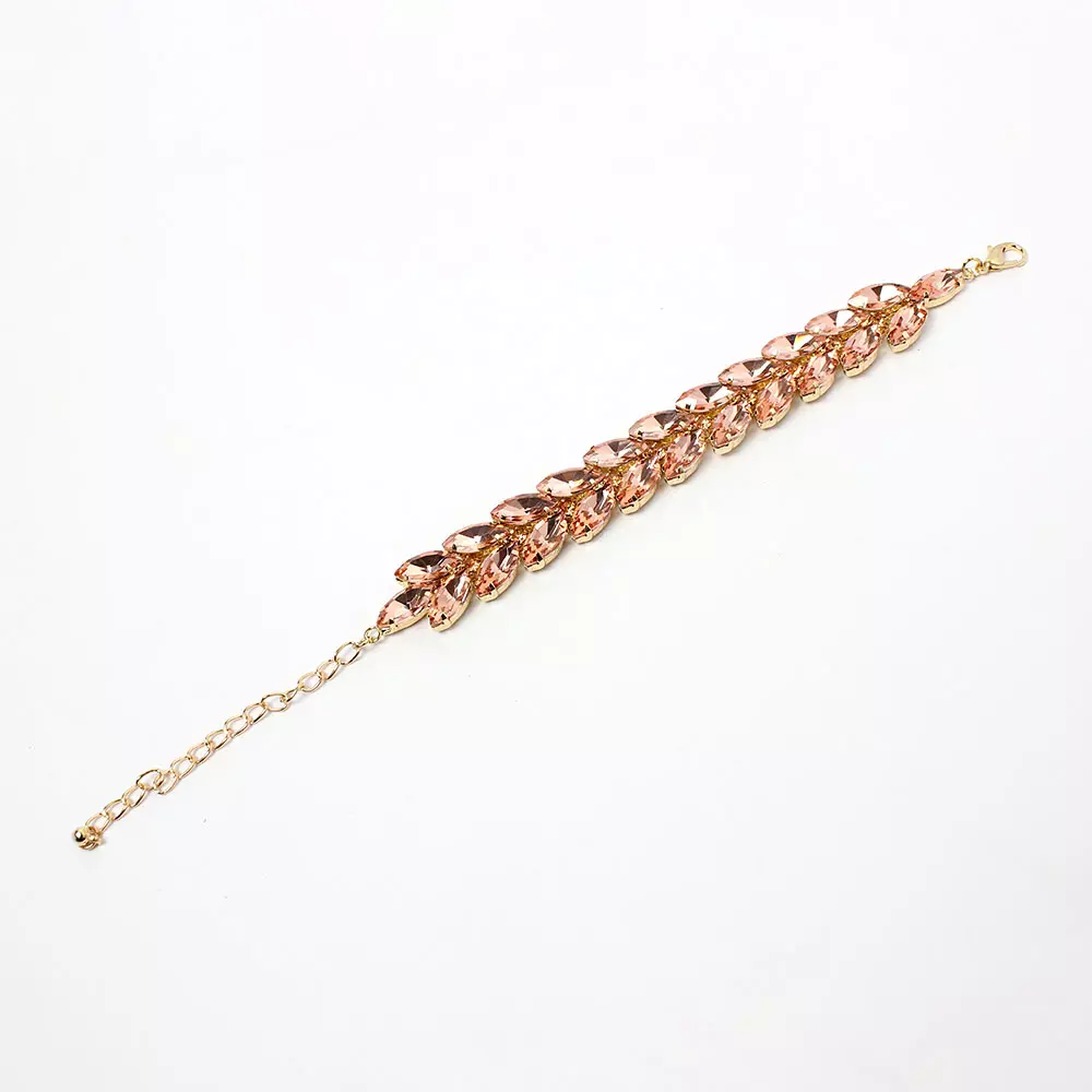 BRACCIALE PIETRE SFACCETTATE IN ORO ROSA KARILA (3)