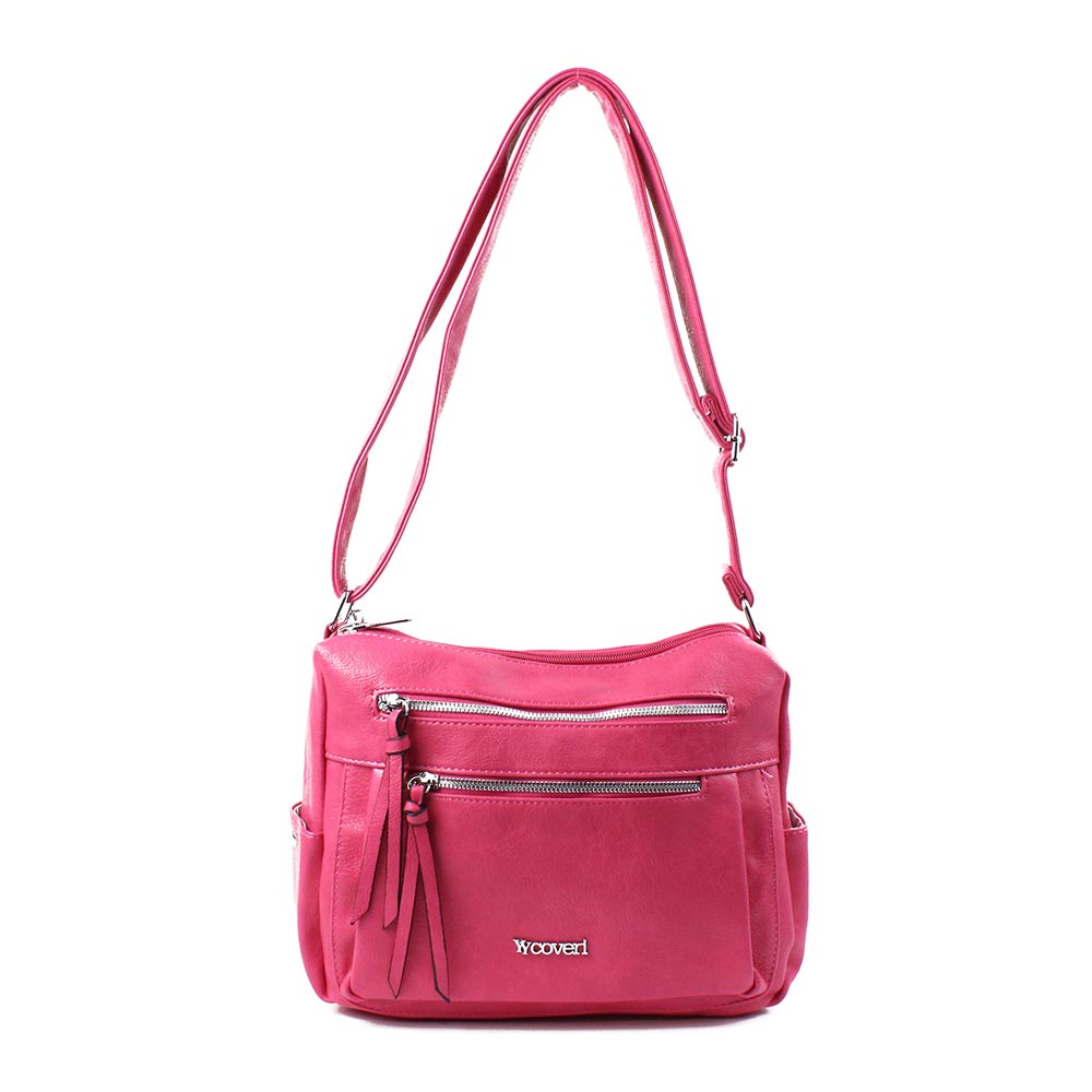 Borsa Coveri fucsia con tasche