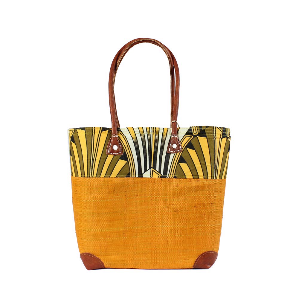 Borsa in paglia piccola gialla Mare