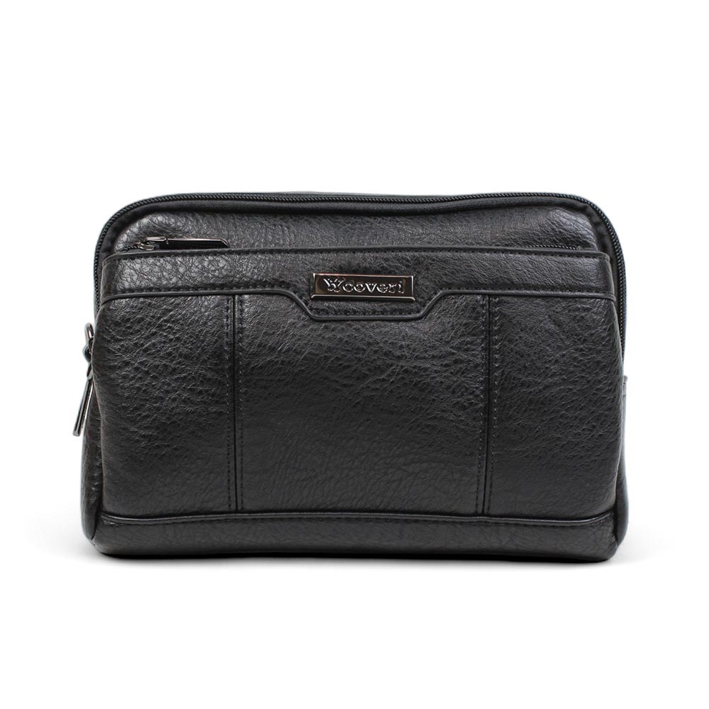 Borsello Coveri nero con cinturino da polso