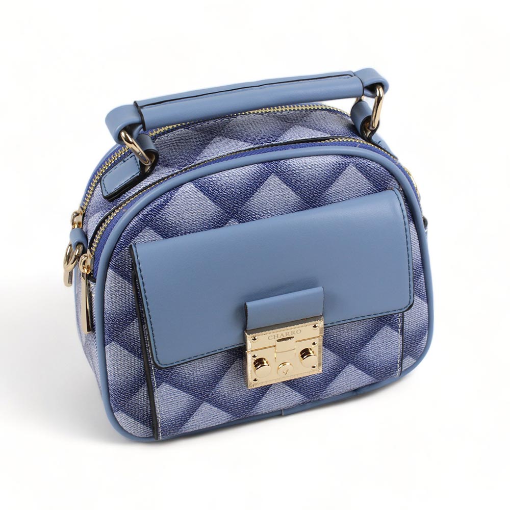Borsetta Charro blu con tracolla da donna Karila