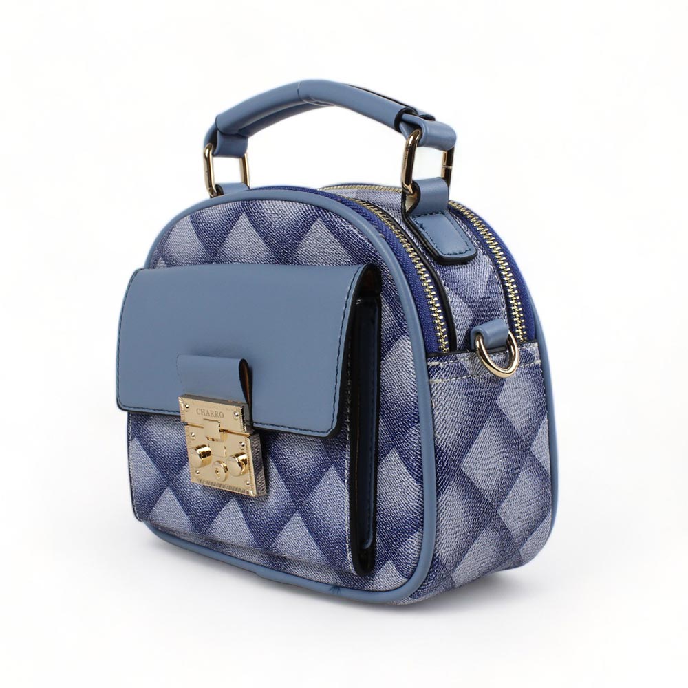 Borsetta Charro blu con tracolla da donna Karila