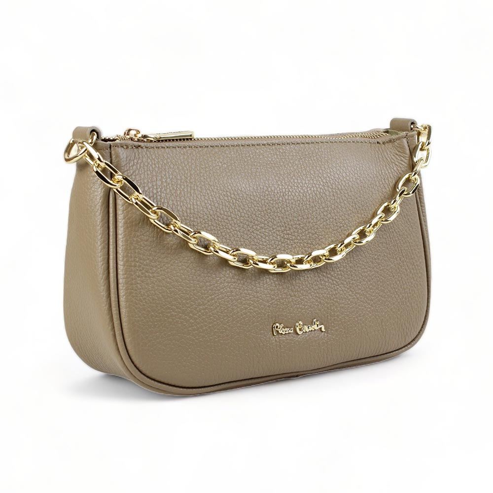 Borsetta in pelle beige