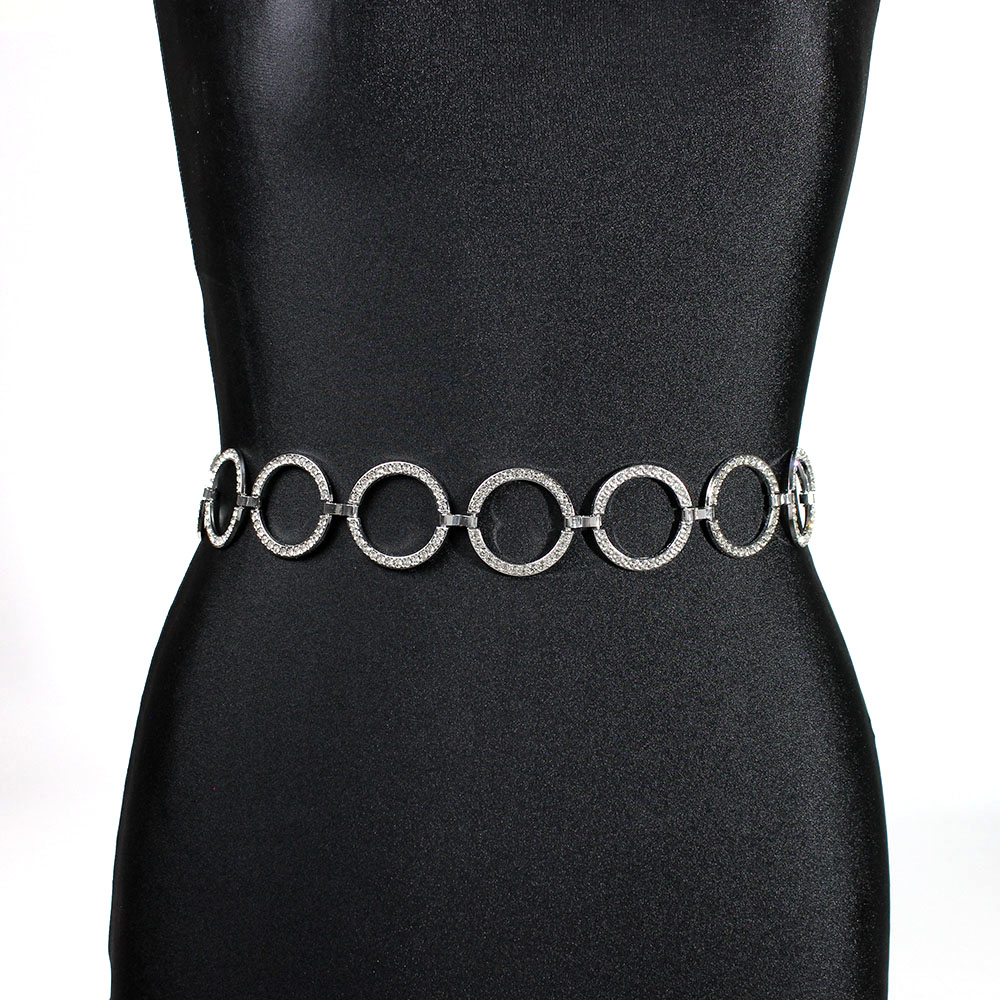 CINTURA DONNA ARGENTO CON STRASS KARILA