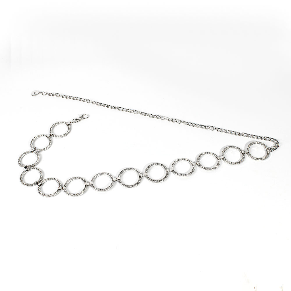 CINTURA DONNA ARGENTO CON STRASS KARILA