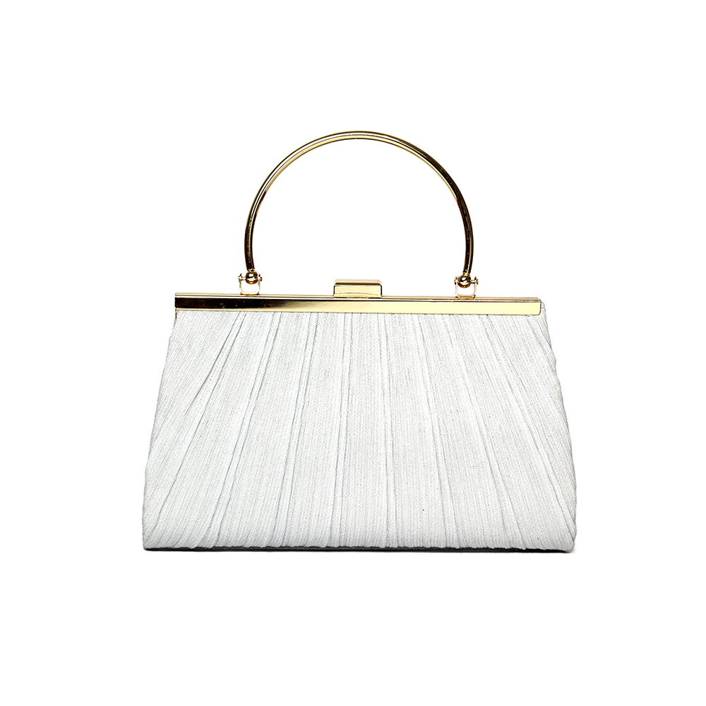 Clutch da cerimonia elegante bianca Karila