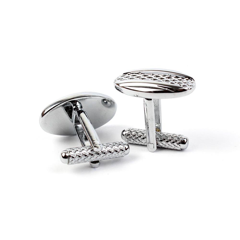 Gemelli da polso in acciaio ovali