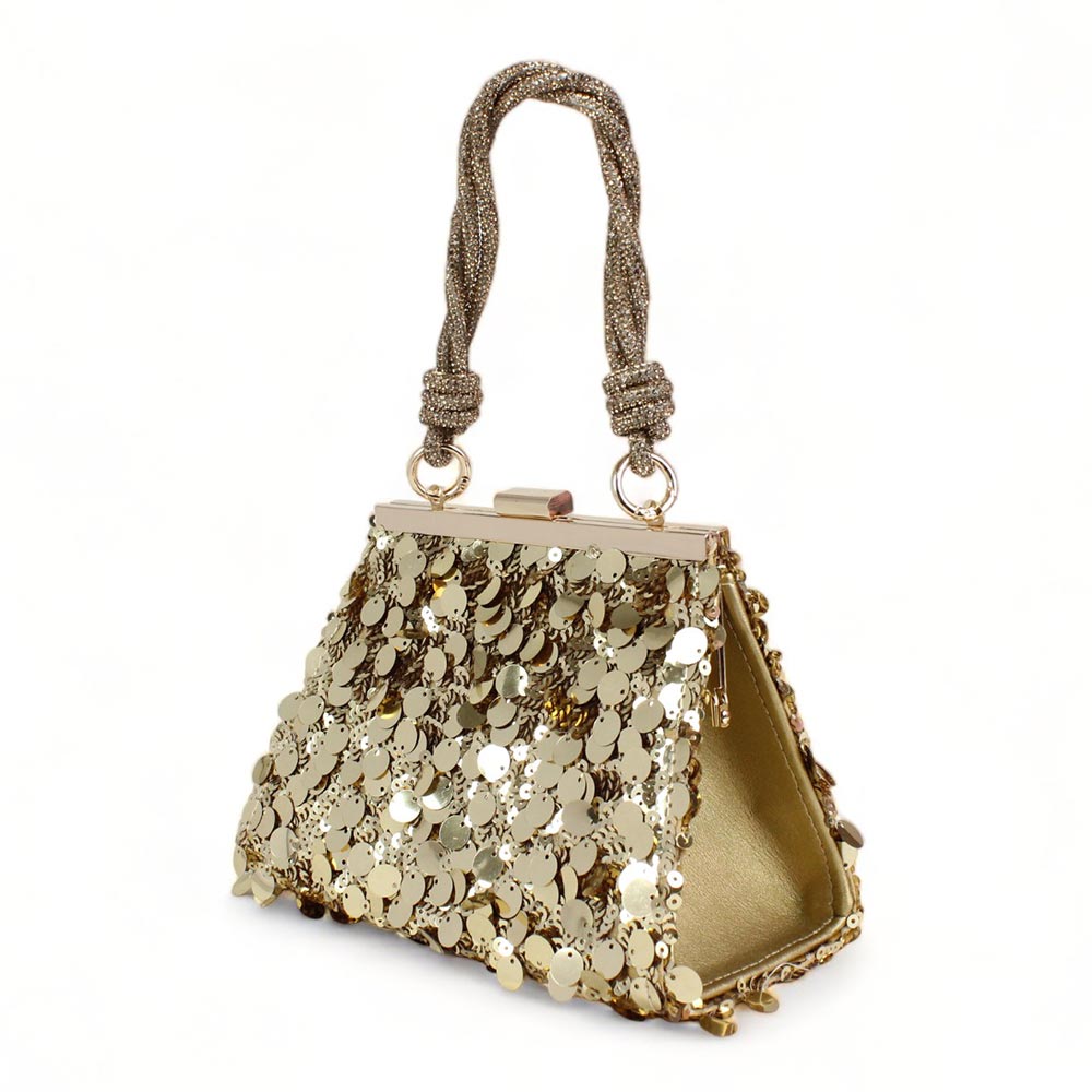 Pochette cerimonia con paillettes