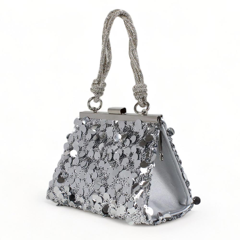 Pochette cerimonia con paillettes