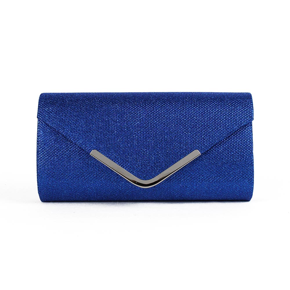 Pochette cangiante blu con tracolla Milena