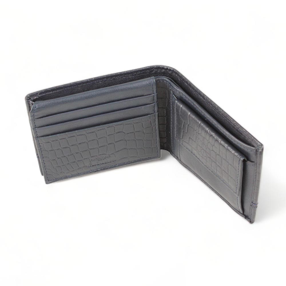 Portafoglio Charro blu da uomo con ribaltina