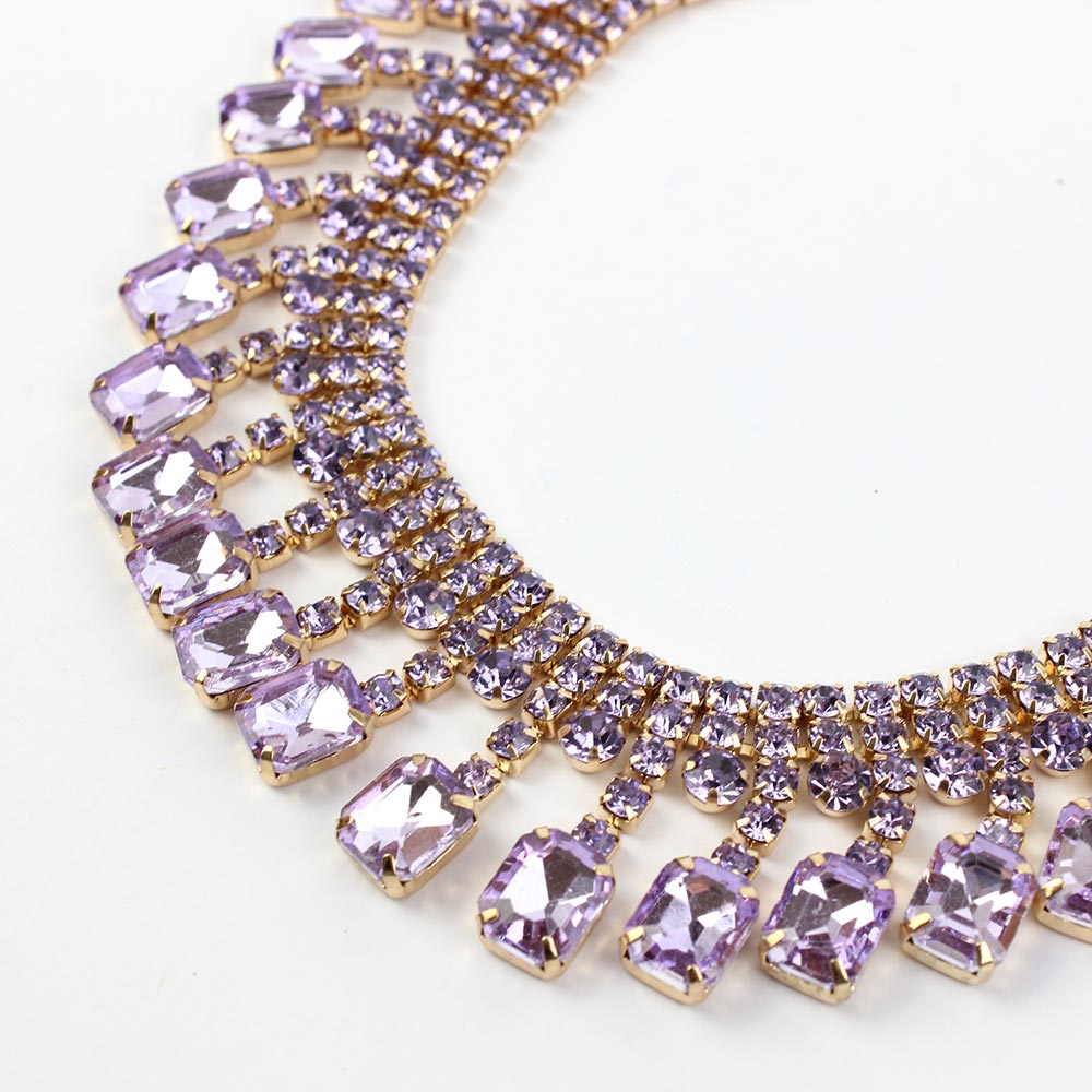 Set collana e orecchini lilla Laila