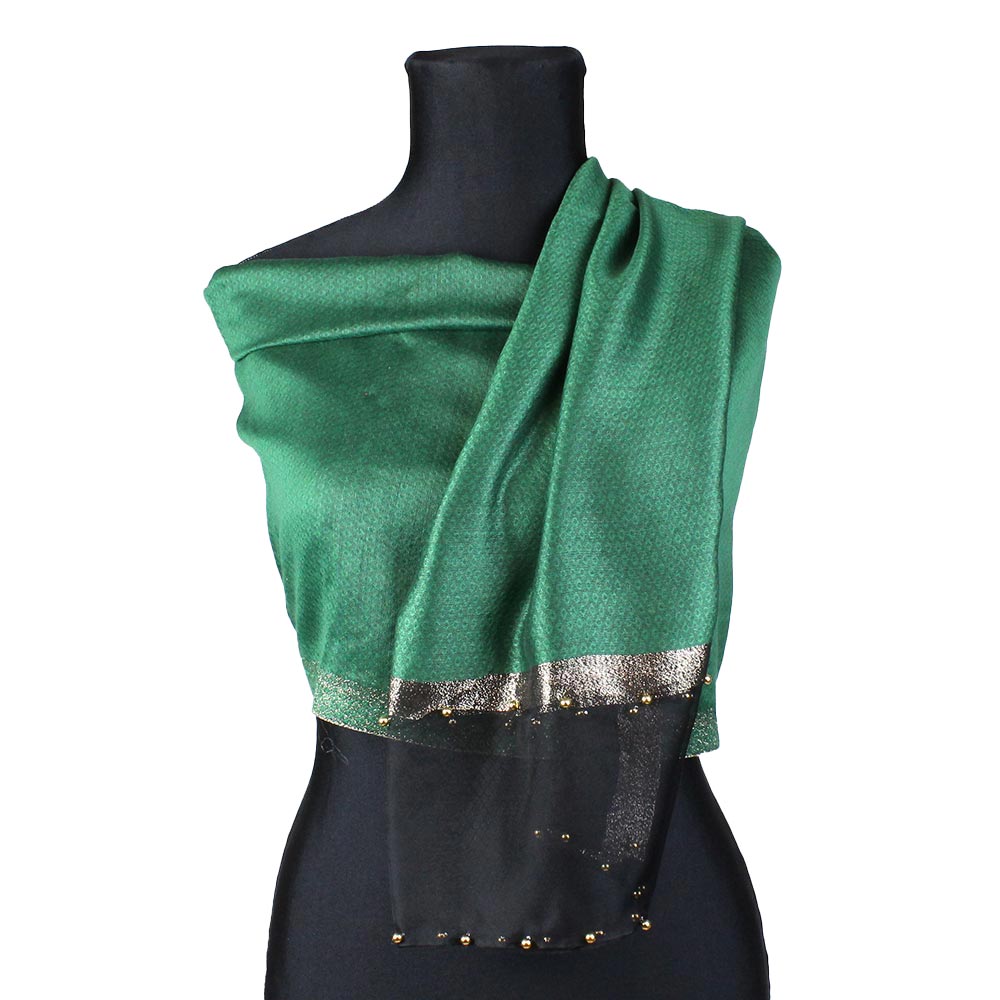 Stola verde elegante 200x75 Rebecca