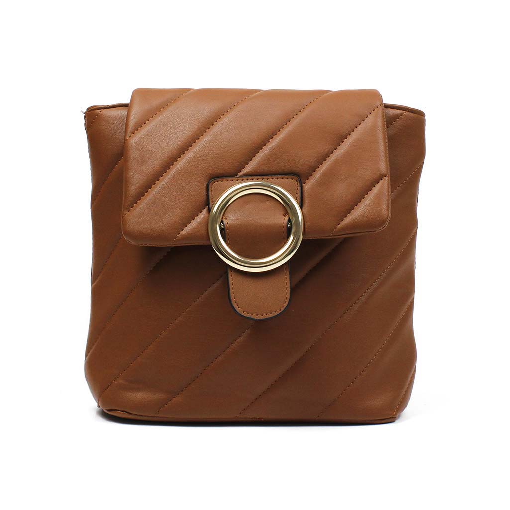 Zainetto trapuntato marrone Tracy