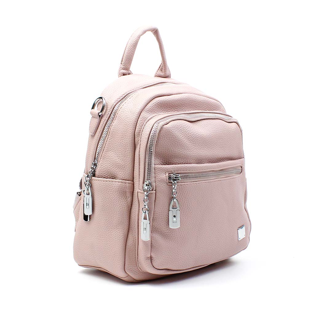 Zaino multitasche rosa con tracolla Romina