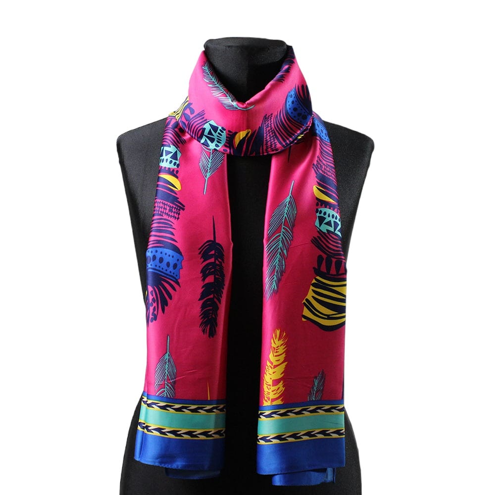 foulard seta fucsia Karila